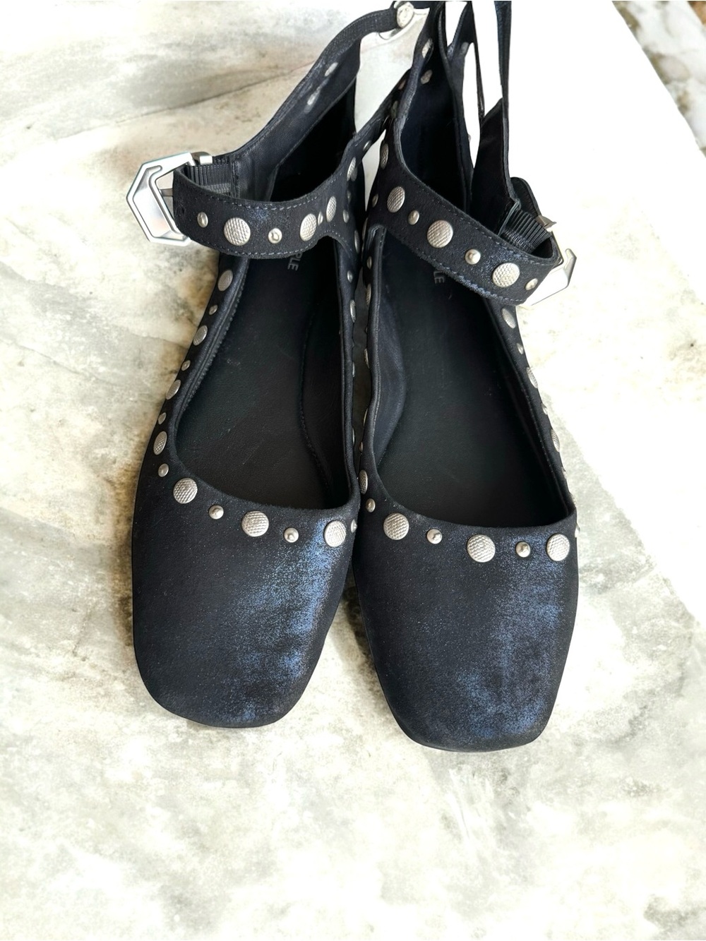 🆕 Free People Mystic Mary Jane Studded Ankle Flats - Picture 3 of 10